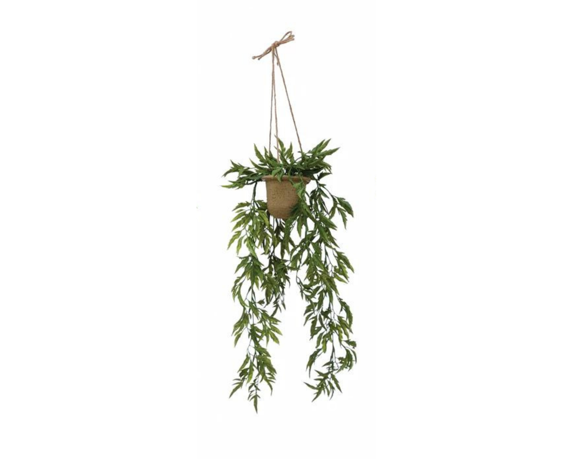 fake hanging plant in pot Artificial Hanging Plants in Pot – Black & White Interiors