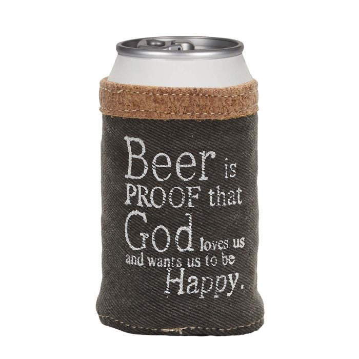 Black Denim Beer Can Holder