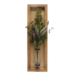 Feather and Berry Vase Wall Decor