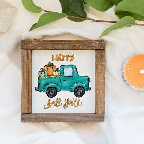 Happy Fall Wood Wall Sign