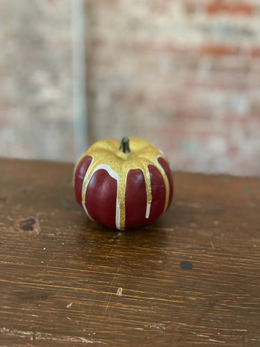 Hand Painted Pumpkin- Gold Pour