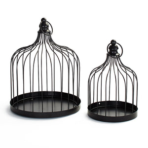 Black Wire Cloches-Set of 2