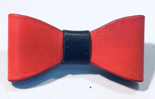 Red Snap-On Bow Tie - Black & White Interiors