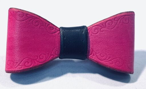 Pink Snap-On Bow Tie - Black & White Interiors
