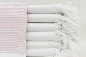 Turkish Hand Towel- Pink Stripe
