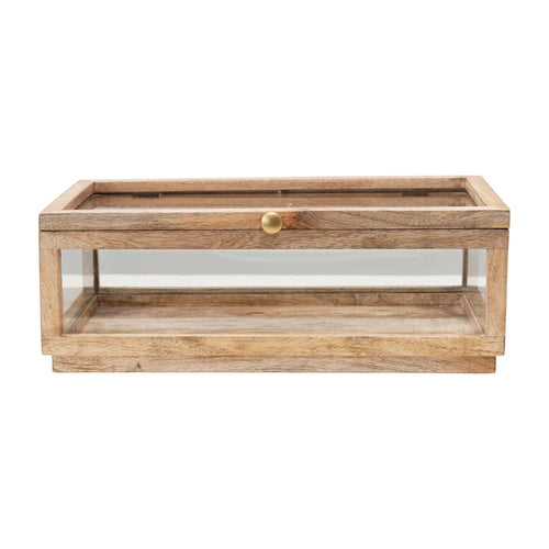 Mango Wood & Glass Display Box