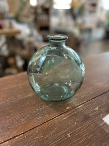 Small Glass Vase- Green Clear