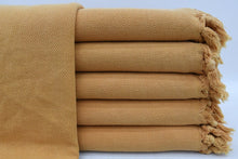 Load image into Gallery viewer, Turkish Bath Towel- Stonewashed Mustard