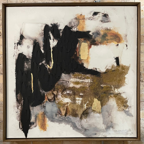 Black & Gold Print On Canvas