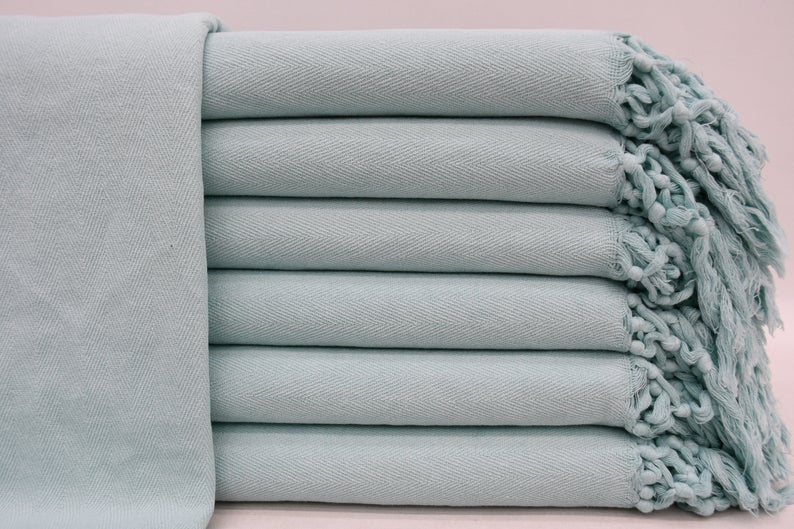 Turkish Bath Towel- Stonewashed Mint