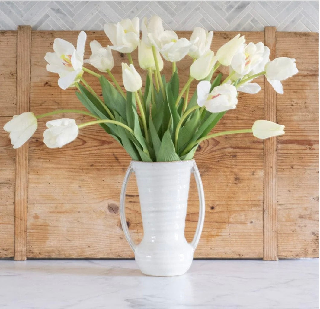 Ceramic Farmhouse Vase w/ Handles