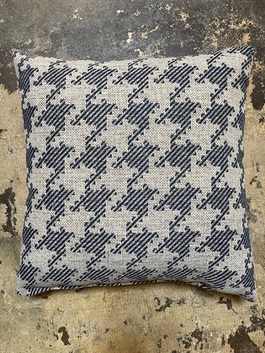 Blue Houndstooth Pillow