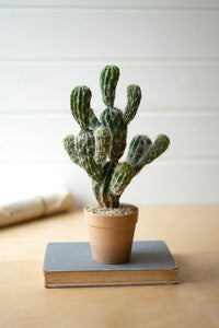 Artificial Barrel Cactus in Pot