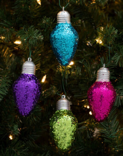 Glitter Bulb Ornaments