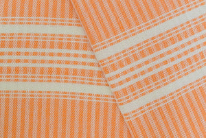 Turkish Hand Towel- Orange And Cream