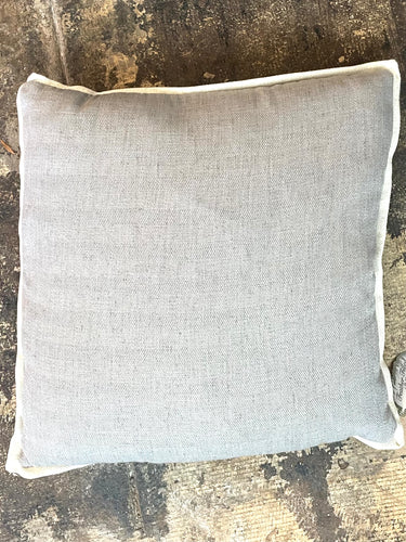 Gray With Ivory Flange Pillow