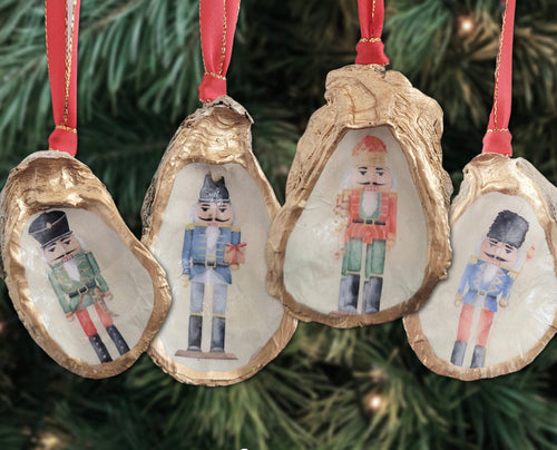 Nutcracker Oyster Shell Ornaments
