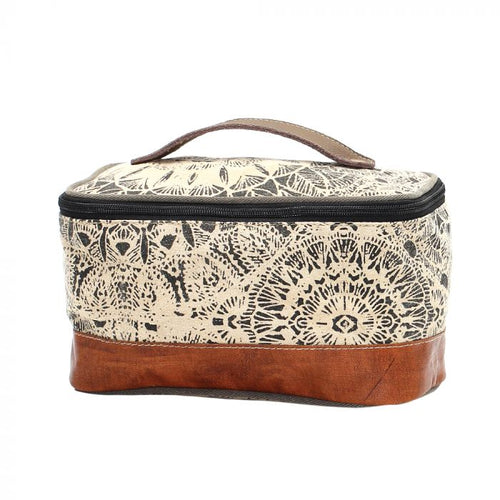 FLOWER DESIGN SHAVING/MAKEUP BAG