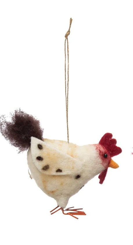 Felt Chicken Ornaments