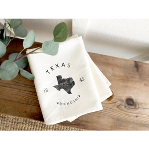 Texas State Badge and Motto Tea Towel
