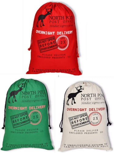 Canvas Deer Gift Sacks