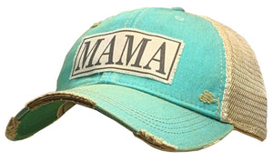 Distressed Trucker Cap- Mama