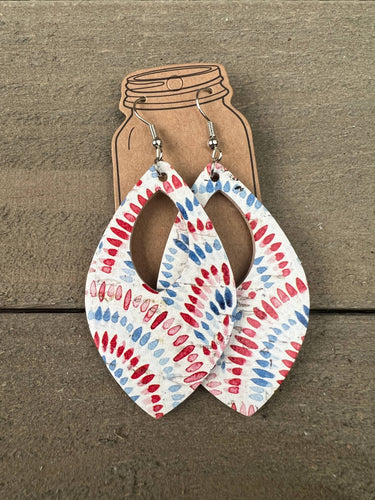 USA Cork Teardrop Earrings