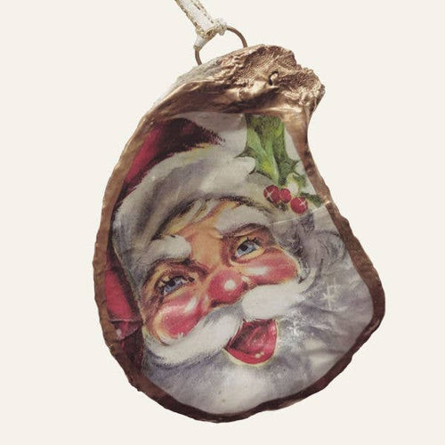 Jolly Santa Oyster Ornament
