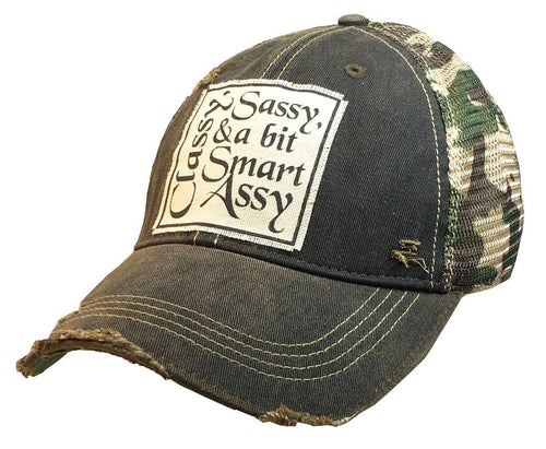 Distressed Trucker Cap-Classy,Sassy & A Bit Smart Assy