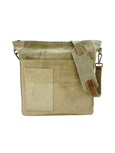 Unisex Recycled Military Tent Crossbody