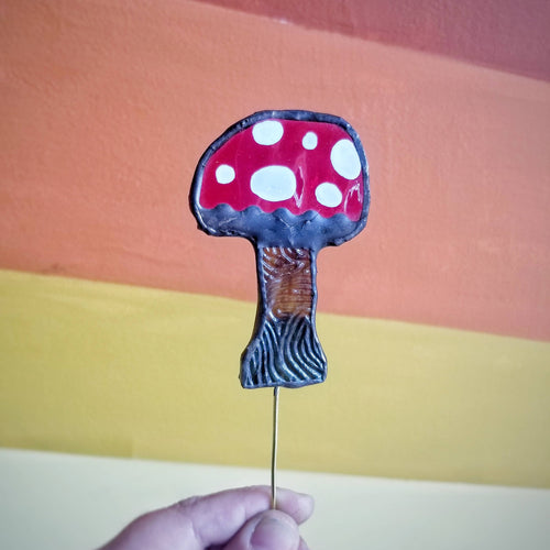 Stained Glass Mini Mushroom Stake