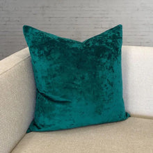 Load image into Gallery viewer, Cerulean Crushed Velvet Pillow