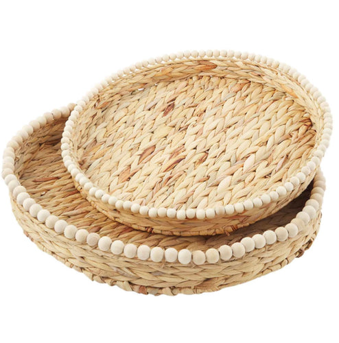 Hyacinth Beaded Tray