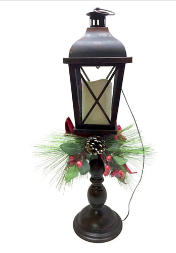 LED Metal Lamp Post with Lantern
