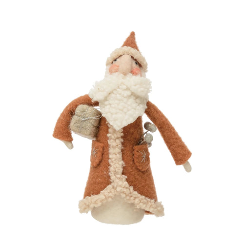 Wool Felt Santa-Burnt Orange