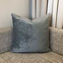 Load image into Gallery viewer, Gray Crushed Velvet Pillow