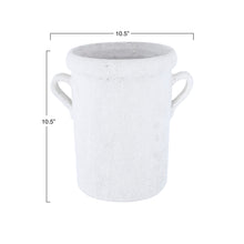 Load image into Gallery viewer, Distressed White Terracotta Crock With Handles
