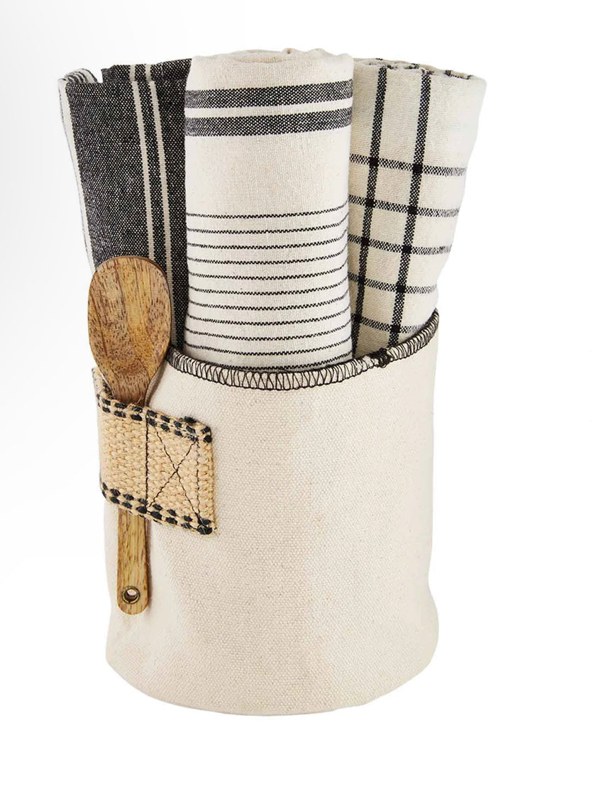 Buffalo Dish Towel Bucket Set