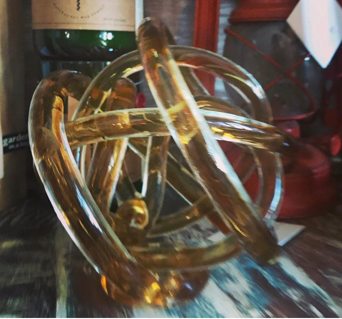 Twisted Handblown Glass Ball