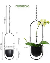 Load image into Gallery viewer, Black Oval Hoop Planter