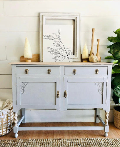 Antique Sideboard-Gray & Natural