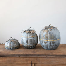 Load image into Gallery viewer, Distressed Galvanized Metal Pumpkin