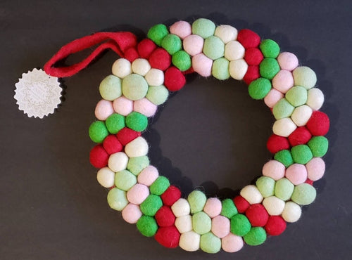 Felt Pom Pom Wreath
