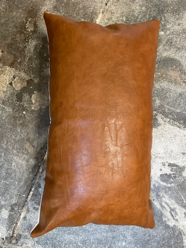 Vegan Leather Pillow Kidney Pillow