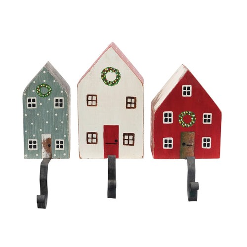 Wood House Stocking Hanger