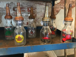Antique Glass Oil Jars