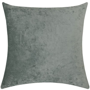 Gray Crushed Velvet Pillow
