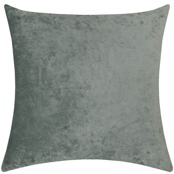 Gray Crushed Velvet Pillow