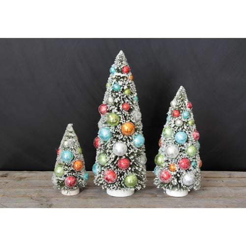 Bottle Brush Christmas Trees -Set of 3