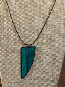 Stained Glass Necklace-Blue Tooth